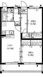 ティンカーベル 2LDKの間取図画像