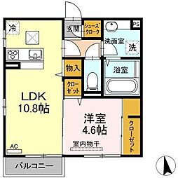 イルソーレ南宮崎 1LDKの間取図画像