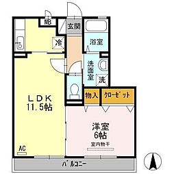i・パラッツオ 1LDKの間取図画像