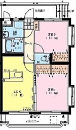 S・ASAGIRI 2LDKの間取図画像