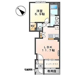 Maison Chou Chou 1LDKの間取図画像