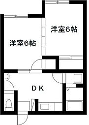 さくらコーポ 2DKの間取図画像