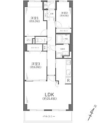 エクセル宮前平 3SLKの間取図画像