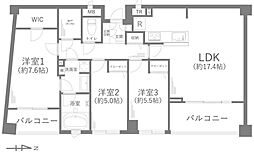 マークスプリングスメゾンA 3SLDKの間取図画像