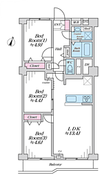 間取図画像 3LDK