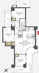 ニックライブステイツ湘南田浦 3LDKの間取図画像