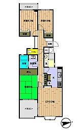 エステ・シティ湘南六浦5号棟 3LDKの間取図画像