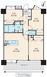 ニッシンパレステージ弘明寺 3LDKの間取図画像