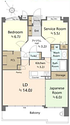 間取図画像 2SLDK
