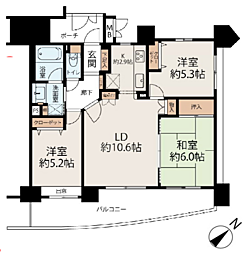 エンゼルコート新川崎 3LDKの間取図画像