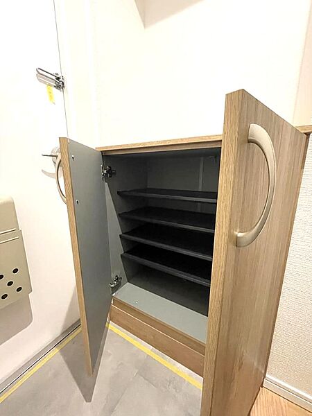 玄関シューズＢＯＸを開けると