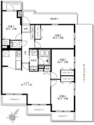鶴見西パーク・ホームズ 4LDKの間取図画像