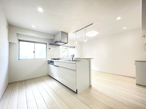 動線スムーズで、料理がしやすい設計を考えたシステムキッチン