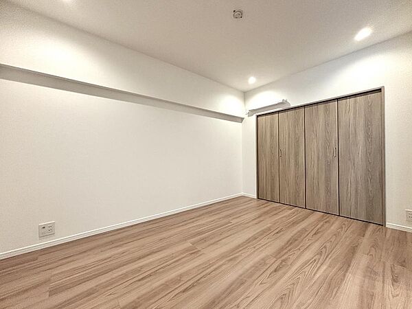 収納も完備しており、シンプルで使いやすい洋室です