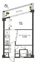 ライオンズマンション花月園 1LDKの間取図画像