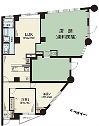 レクハイム杉田 2LDKの間取図画像