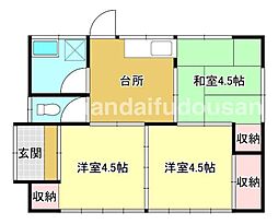 稗田貸家 3DKの間取り