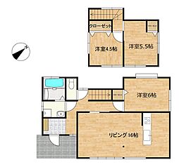 西彼杵郡長与町吉無田郷　戸建て 3LDKの間取り