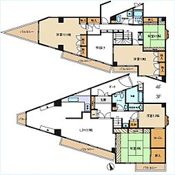 A-3195（第2土田ビル） 3階5LDKの間取り