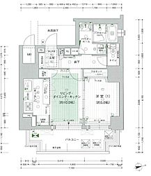 プレサンスジェネ千種内山2 1LDKの間取図画像