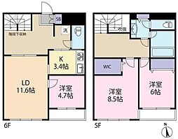 プラザ南大井 3LDKの間取図画像
