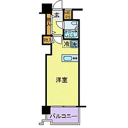 ジェイパーク目黒 ワンルームの間取図画像