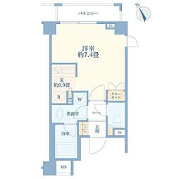 クオリア恵比寿サウス 1Kの間取図画像