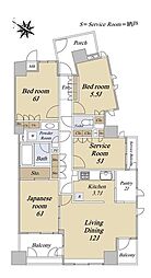 三田ガーデンハウス 3SLDKの間取図画像