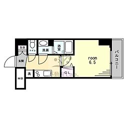 City Lux Namba South 11階1Kの間取り