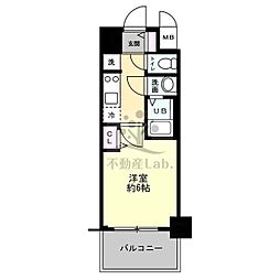 ファステート難波ヴィラント 1Kの間取図画像