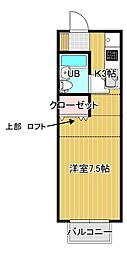 ミルク&ハニー ワンルームの間取図画像