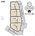 その他：郡山市大槻町、全4棟の区画図です。各棟ともゆとりある敷地を確保し、心地よい住環境を整えました。公道に面しており、日当たりや通風にも配慮された配置計画です。理想のマイホームの参考にご覧ください。