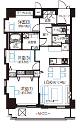 間取図画像 3LDK