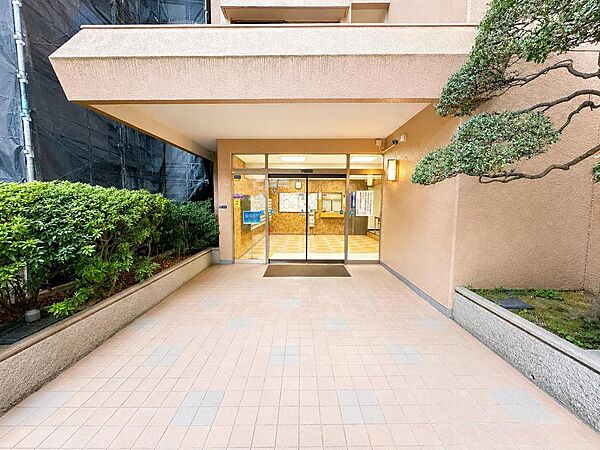 エントランス周りは夜でも明るいので、遅い帰宅でも安心です