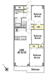 豊洲ハイツ 3LDKの間取図画像