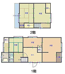 和歌山電鐵貴志川線 田中口駅 徒歩9分の賃貸一戸建て 1階5DKの間取り