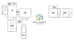 JR和歌山線 岩出駅 徒歩36分の賃貸一戸建て 1階4DKの間取り