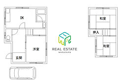 JR和歌山線 岩出駅 徒歩37分の賃貸一戸建て 1階3DKの間取り