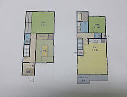 JR阪和線 和歌山駅 徒歩8分の賃貸一戸建て 1階3LDKの間取り