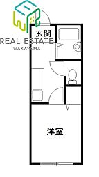 TJ曽屋 1階1Kの間取り