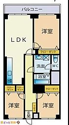 グリーンヒル西葛西1号館 3LDKの間取り