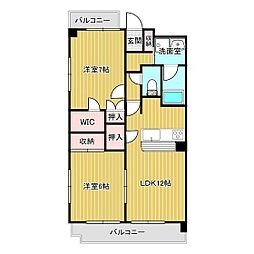 ヴィーヴル橋本 2LDKの間取図画像