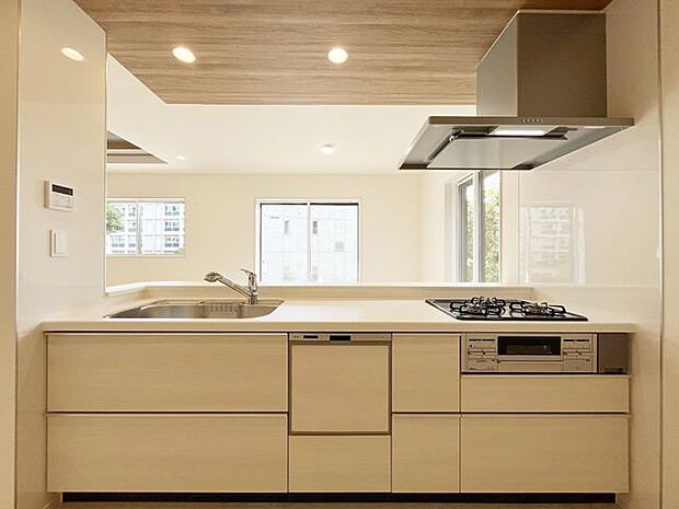 オールインワン浄水器栓を採用しており、場所を取らない浄水器！いつでもおいしいお水でお料理することができますね！また、食器洗い乾燥機付で奥様の家事を軽減できます