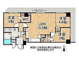 仁川グランドハイツ 3LDKの間取図画像