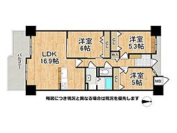 ジークレフ武庫川公園 3LDKの間取図画像