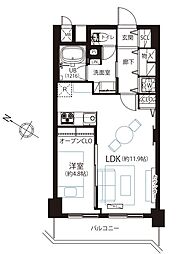 ライオンズマンション蓮沼 1LDKの間取図画像