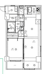 ライオンズマンション大山第2 1LDKの間取図画像