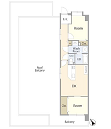 日神パレス赤羽 1LDKの間取図画像