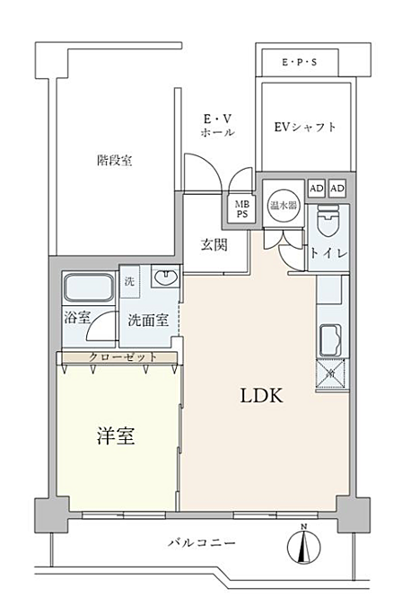 1LDK 間取り