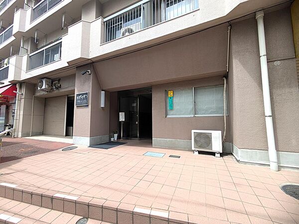 マンションの正面エントランス。出入りする人間を癒してくれるマンション入り口であり、その建物の「顔」でもあります。